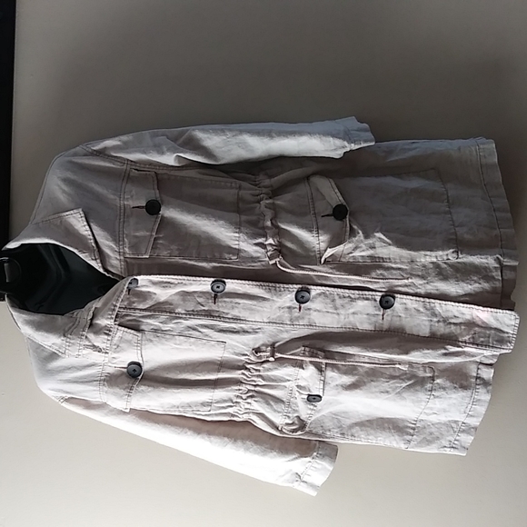 Asos Linen Parka Utility Oversized Jacket Women's Sz 6 - Picture 1 of 13